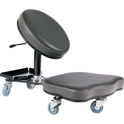 Flex Ergonomic Chair, Vinyl, Black/Grey Mukwa Safety Services