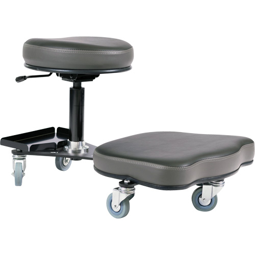 Flex Ergonomic Chair, Vinyl, Black/Grey Mukwa Safety Services