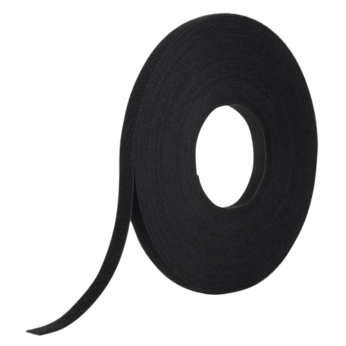 One-Wrap&reg; Fastener Tape, Hook & Loop, 25 yds x 1/2", Self-Grip, Black Mukwa Safety Services