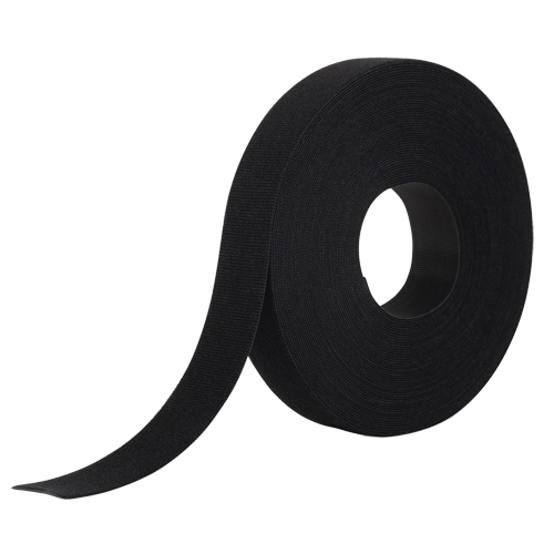 One-Wrap&reg; Fastener Tape, Hook & Loop, 25 yds x 1", Self-Grip, Black Mukwa Safety Services