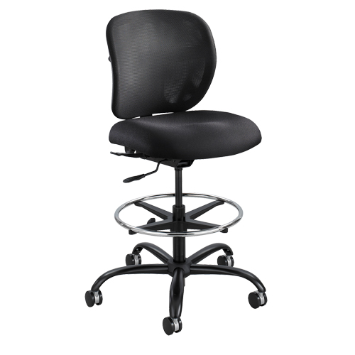 Vue Heavy-Duty Stool, Nylon, Black, 350 lbs. Capacity Mukwa Safety Services