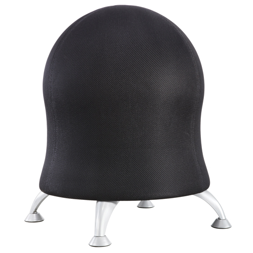 Zenergy Ball Chair, Fabric, Black, 250 lbs. Capacity Mukwa Safety Services