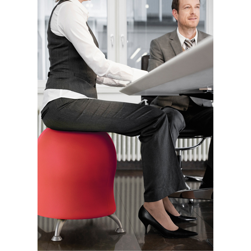 Chaise sph&eacute;rique Zenergy, Tissu, Rouge, Capacit&eacute; 250 lb Mukwa Safety Services