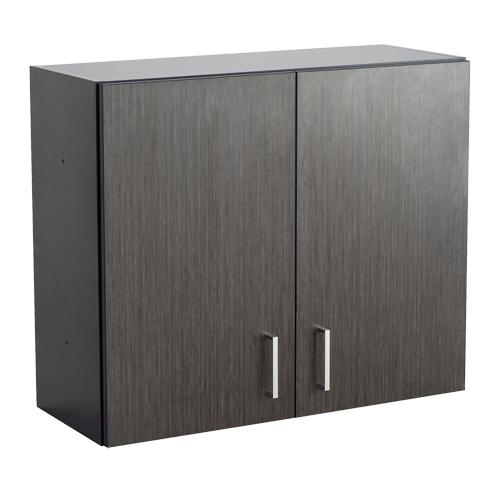Armoire modulaire murale, 30" h x 36" la x 15" p, 1 tablettes, M&eacute;lamine, Nuit d'Asie/noir Mukwa Safety Services