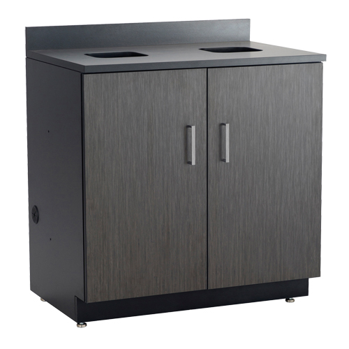 Armoire modulaire de base, M&eacute;lamine, 39" h x 36" la x 25" P, Nuit d'Asie/noir Mukwa Safety Services