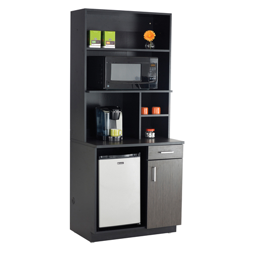 Armoire modulaire, M&eacute;lamine, 39" h x 36" la x 25" P, Nuit d'Asie/noir Mukwa Safety Services