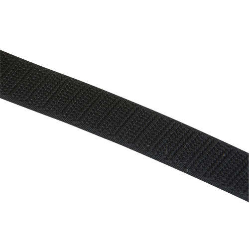 Ruban d'attaches, Crochet, 25 vg x 3/4", Cousu, Noir Mukwa Safety Services