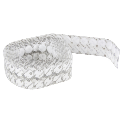 Fastener Coins, Hook & Loop, 3/4" Dia., Adhesive, White Mukwa Safety Services