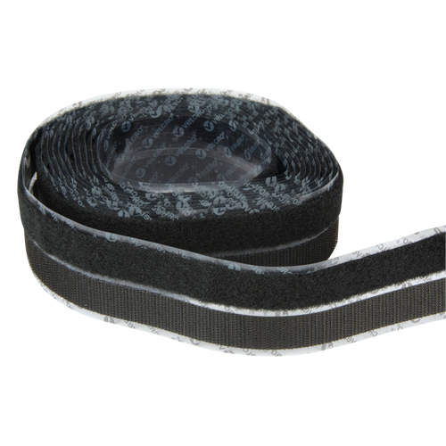 Fastener, Hook & Loop, 15' x 3/4", Adhesive, Black Mukwa Safety Services