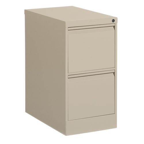Classeur vertical, Acier, 2 tiroirs, 15-1/7" la x 25" p x 29" h, Beige Mukwa Safety Services