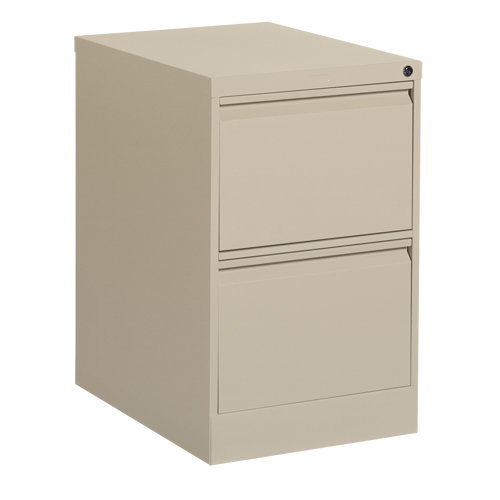Classeur vertical, Acier, 2 tiroirs, 18-1/7" la x 25" p x 29" h, Beige Mukwa Safety Services