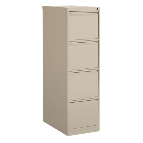 Classeur vertical, Acier, 4 tiroirs, 15-1/7" la x 25" p x 52" h, Beige Mukwa Safety Services