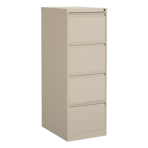 Classeur vertical, Acier, 4 tiroirs, 18-1/7" la x 25" p x 52" h, Beige Mukwa Safety Services