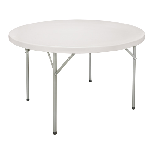 Table pliante, Ronde, 48" l x 48" la, Poly&eacute;thyl&egrave;ne, Blanc Mukwa Safety Services