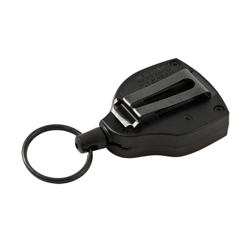 Super48 Heavy-Duty Retractable Key Holder, Polycarbonate, 48" Cable, Belt Clip Attachment Mukwa Safety Services