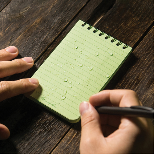 Pocket Top-Spiral Notebook, Soft Cover, Green, 100 Pages, 3" W x 5" L Mukwa Safety Services