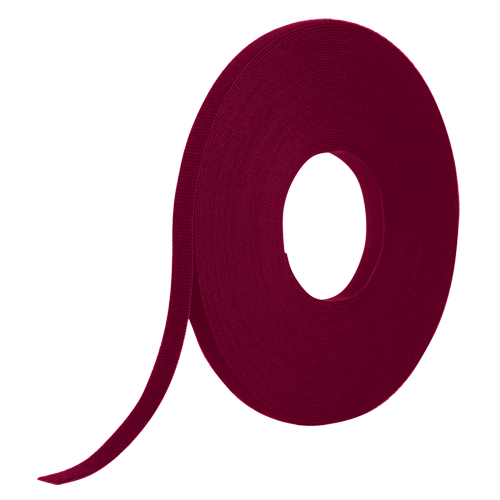 One-Wrap&reg; Fire-Retardant Fastener Tape, Hook & Loop, 25 yds x 1/2", Self-Grip, Cranberry Mukwa Safety Services