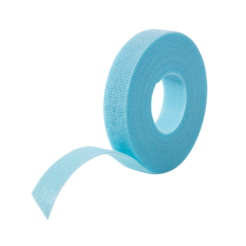 One-Wrap&reg; Cable Management Tape, Hook & Loop, 25 yds x 3/4", Self-Grip, Aqua Mukwa Safety Services