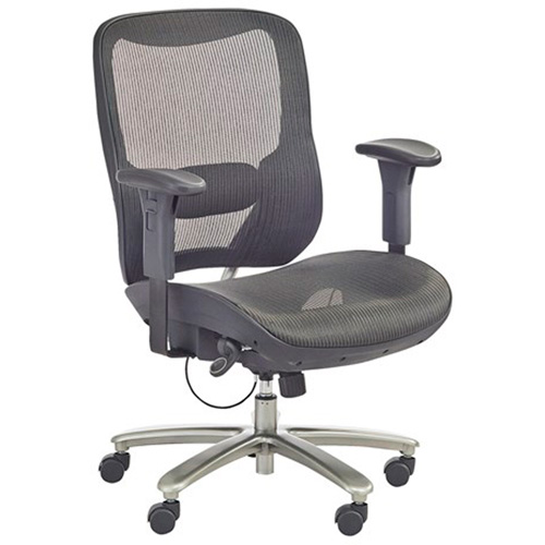 Economical Big & Tall Chair, Mesh, Black, 450 lbs. Capacity Mukwa Safety Services