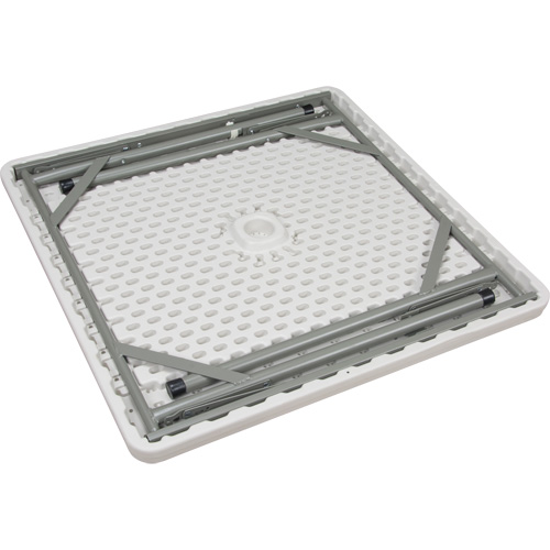 Folding Table, Square, 34" L x 34" W, Polyethylene, White Mukwa Safety Services