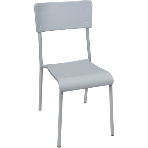 Ventura Stacking Chair, Polypropylene, 36" High, 300 lbs. Capacity, Grey Mukwa Safety Services