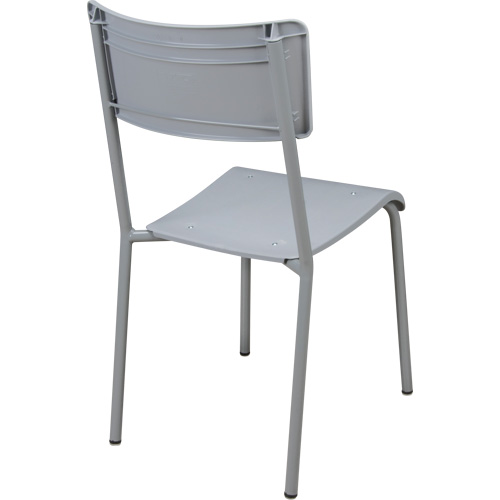 Ventura Stacking Chair, Polypropylene, 36" High, 300 lbs. Capacity, Grey Mukwa Safety Services