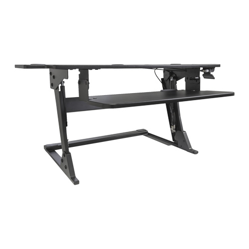 Goya Sit-Stand Workstation, Desktop Unit, 20" H x 42" W x 16" D, Black Mukwa Safety Services