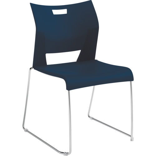Chaise de formation sans bras Duet, Plastique, Hauteur 33-1/4", Capacit&eacute; 350 lb, Bleu Mukwa Safety Services