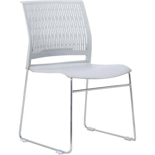 Activ Series Stacking Chairs, Polypropylene, 32-3/8" High, 275 lbs. Capacity, Grey Mukwa Safety Services