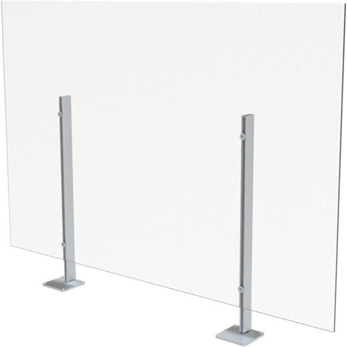 Surface Mount Sneeze Guard, 48" W x 36" H Mukwa Safety Services