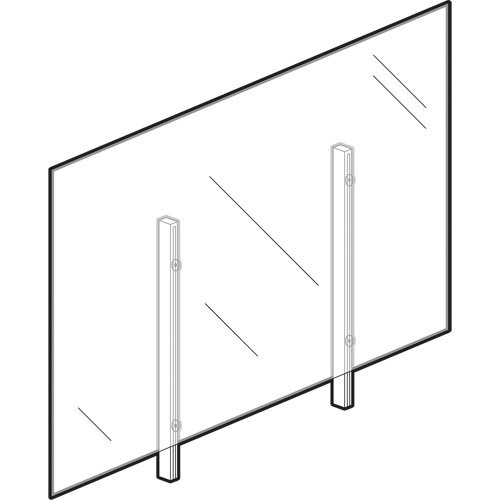 Sneeze Guard, 36" W x 36" H Mukwa Safety Services