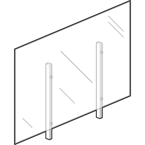 Vitre hygi&eacute;nique, 48" la x 36" h Mukwa Safety Services