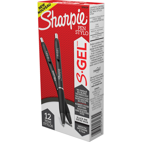 S-Gel Pen, Black, 0.7 mm, Retractable Mukwa Safety Services