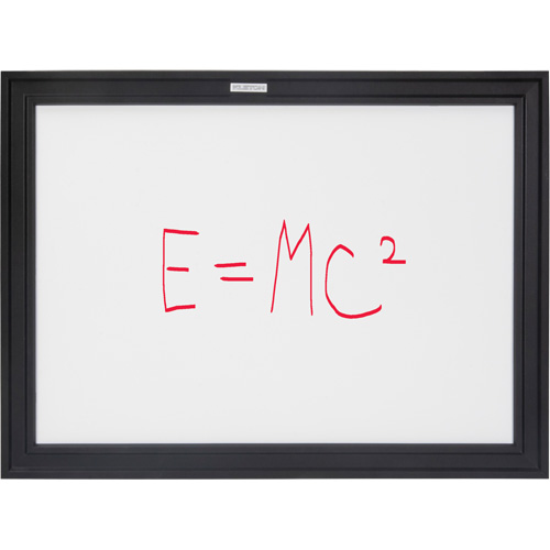 Black MDF Frame Whiteboard, Dry-Erase/Magnetic, 24" W x 18" H Mukwa Safety Services