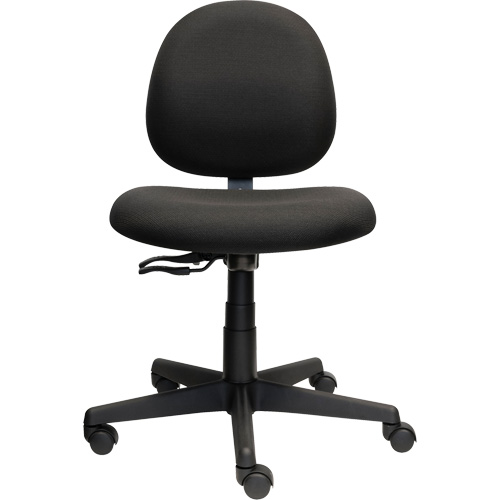 Chaise de travail &agrave; dossier bas Aspen, Tissu, Noir, Capacit&eacute; 275 lb Mukwa Safety Services