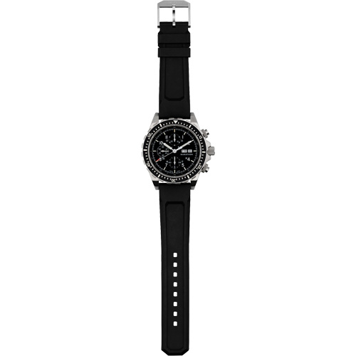 Jumbo Diver/Pilot's Automatic Chronograph Watch, Digital, Battery Operated, 46 mm, Black Mukwa Safety Services
