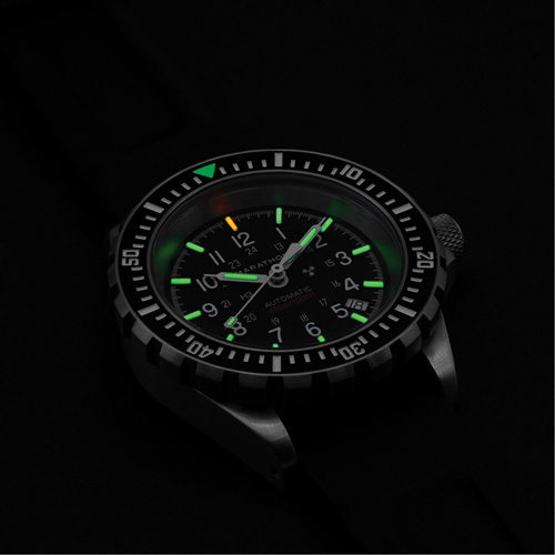 Grande montre automatique de plong&eacute;e, Num&eacute;rique, &agrave; piles, 41 mm, Noir Mukwa Safety Services