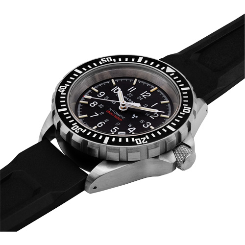 Grande montre automatique de plong&eacute;e, Num&eacute;rique, &agrave; piles, 41 mm, Noir Mukwa Safety Services
