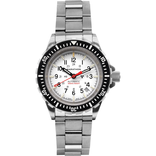 Arctic Edition Large Diver's Automatic GSAR Watch with Stainless Steel Bracelet, Digital, Battery Operated, 41 mm, Silver Mukwa Safety Services