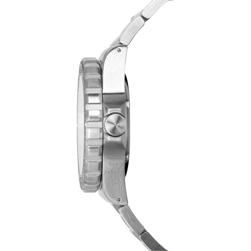 Arctic Edition Large Diver's Automatic GSAR Watch with Stainless Steel Bracelet, Digital, Battery Operated, 41 mm, Silver Mukwa Safety Services