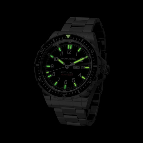 Jumbo Day/Date Automatic Watch with Stainless Steel Bracelet, Digital, Battery Operated, 46 mm, Silver Mukwa Safety Services