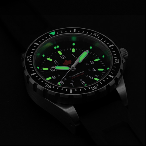 Red Maple Jumbo Diver's Quartz Watch, Digital, Battery Operated, 46 mm, Black Mukwa Safety Services
