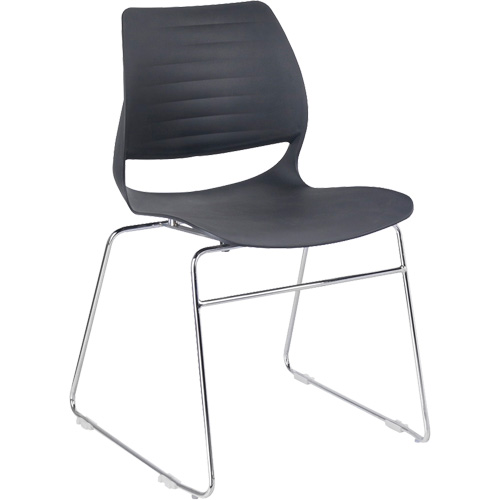 Chaises empilables, Polypropyl&egrave;ne, Hauteur 32", Capacit&eacute; 250 lb, Noir Mukwa Safety Services