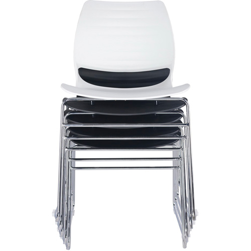 Chaises empilables, Polypropyl&egrave;ne, Hauteur 32", Capacit&eacute; 250 lb, Noir Mukwa Safety Services