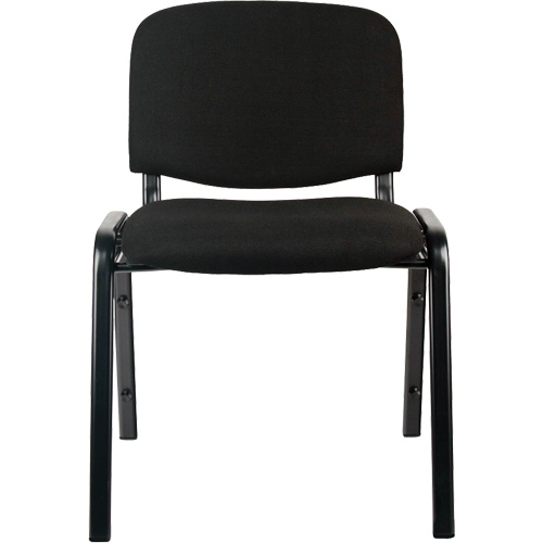 Stacking Chairs, Fabric, 32" High, 250 lbs. Capacity, Black Mukwa Safety Services