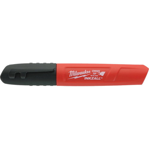 Inkzall Permanent Marker, Black, Chisel Tip Mukwa Safety Services
