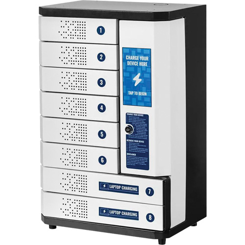Casier de recharge libre-service &agrave; 8 baies KwikBoost Mukwa Safety Services