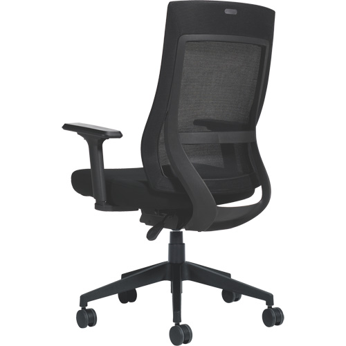 Chaise &agrave; dossier moyen avec m&eacute;canisme &agrave; basculement synchronis&eacute; &agrave; d&eacute;tection de poids , Mailles, Noir Mukwa Safety Services