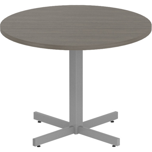 Table ronde &agrave; hauteur r&eacute;glable Newland, 36" lo x 36" la x 29" h, Dessus de 1", Stratifi&eacute;, Brun Mukwa Safety Services