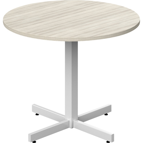 Table ronde &agrave; hauteur r&eacute;glable Newland, 36" lo x 36" la x 29" h, Dessus de 1", Stratifi&eacute;, Havane Mukwa Safety Services